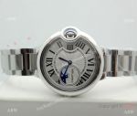 Swiss Copy Cartier Ballon Bleu Moonphase Watch Stainless Steel Sapphire crystal